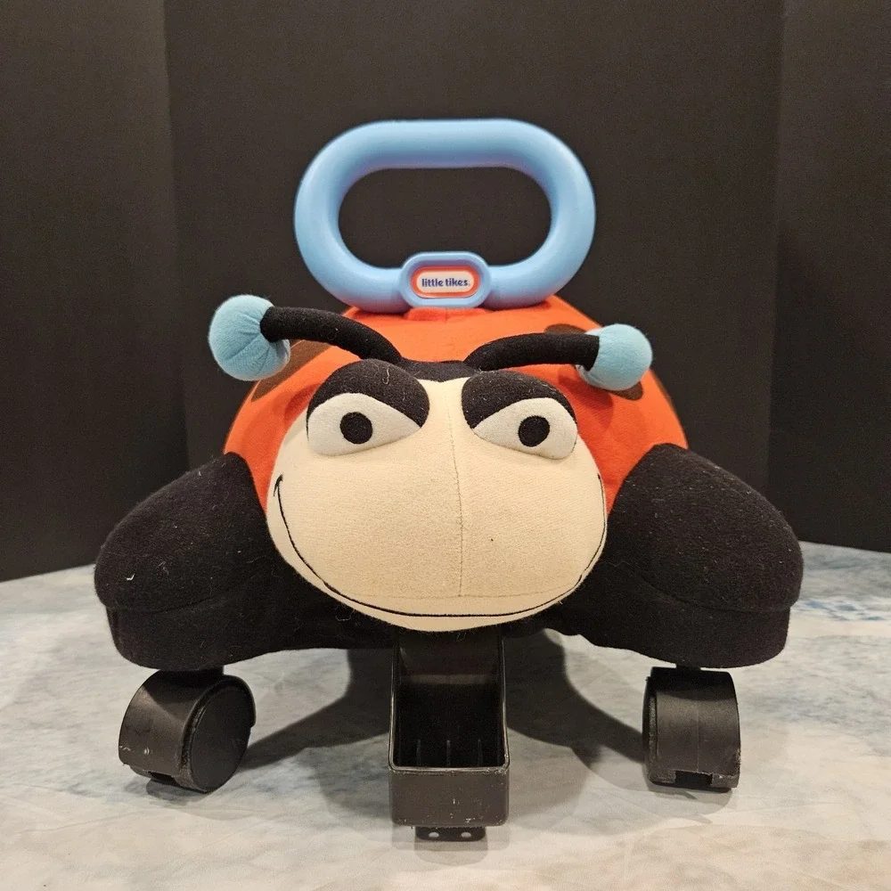 Vintage Little Tikes Ladybug Ride On Scooter Plush Toddler Toy Red Black‎